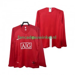 Manchester United Wedstrijdshirt met Korting 2007 Retro Thuis Heren 2008 Lange Mouw