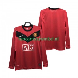 Manchester United Wedstrijdshirt met Korting 2009 Retro Thuis Heren 2010 Lange Mouw