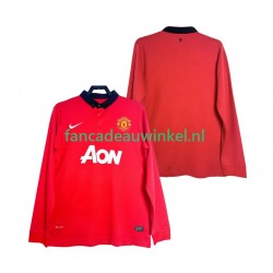 Manchester United Wedstrijdshirt met Korting 2013 2014 Retro Thuis Heren Lange Mouw