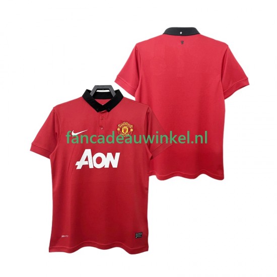 Manchester United Wedstrijdshirt met Korting 2013 2014 Retro Thuis Heren Korte Mouw