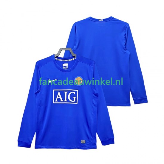 Manchester United Wedstrijdshirt met Korting 2009 Retro 3rd Heren 2008 Lange Mouw