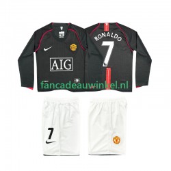 Manchester United Wedstrijdshirt met Korting Ronaldo 7 2007 Retro Uit Kind 2008 Lange Mouw