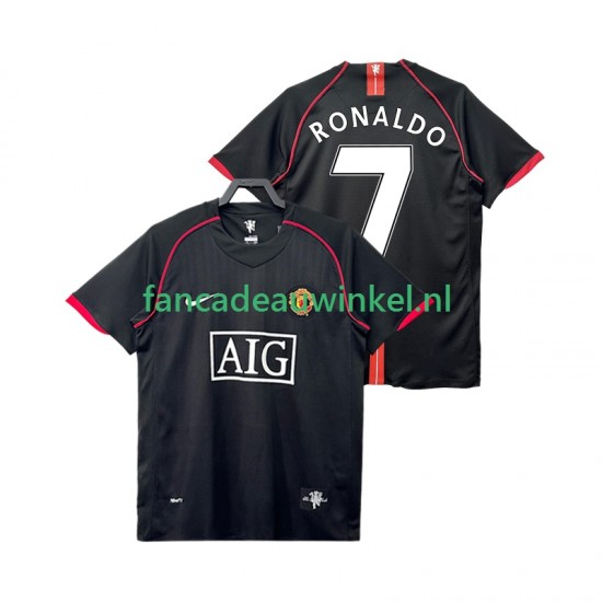 Manchester United Wedstrijdshirt met Korting Ronaldo 7 2007 Retro Uit Heren 2008 Korte Mouw