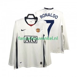 Manchester United Wedstrijdshirt met Korting Ronaldo 7 Premier League 2009 Retro Uit Heren 2008 Lange Mouw