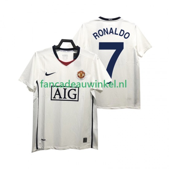 Manchester United Wedstrijdshirt met Korting Ronaldo 7 Premier League 2009 Retro Uit Heren 2008 Korte Mouw