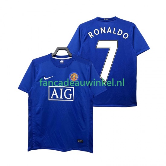 Manchester United Wedstrijdshirt met Korting Ronaldo 7 2009 Retro 3rd Heren 2008 Korte Mouw