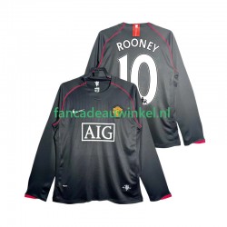 Manchester United Wedstrijdshirt met Korting Rooney 10 2007 Retro Uit Heren 2008 Lange Mouw