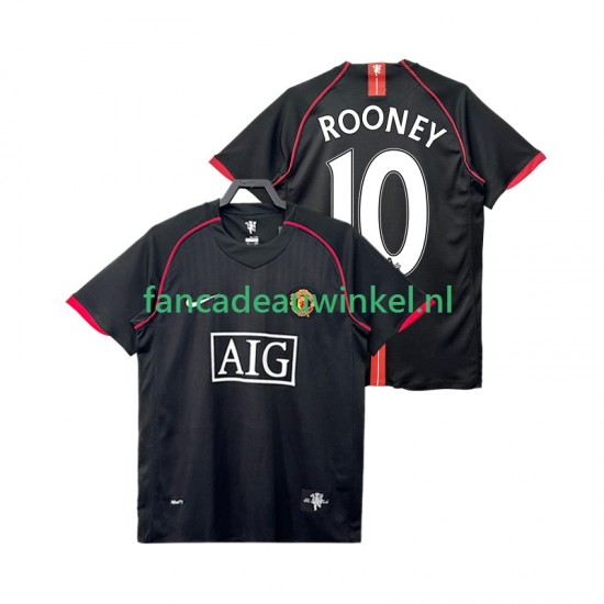 Manchester United Wedstrijdshirt met Korting Rooney 10 2007 Retro Uit Heren 2008 Korte Mouw