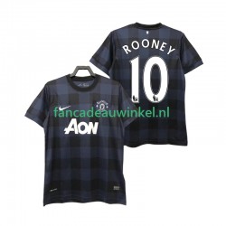 Manchester United Wedstrijdshirt met Korting Rooney 10 2013 2014 Retro Uit Heren Korte Mouw