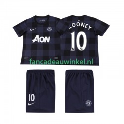 Manchester United Wedstrijdshirt met Korting Rooney 10 2013 2014 Retro Uit Kind Korte Mouw