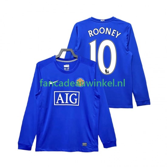 Manchester United Wedstrijdshirt met Korting Rooney 10 2009 Retro 3rd Heren 2008 Lange Mouw