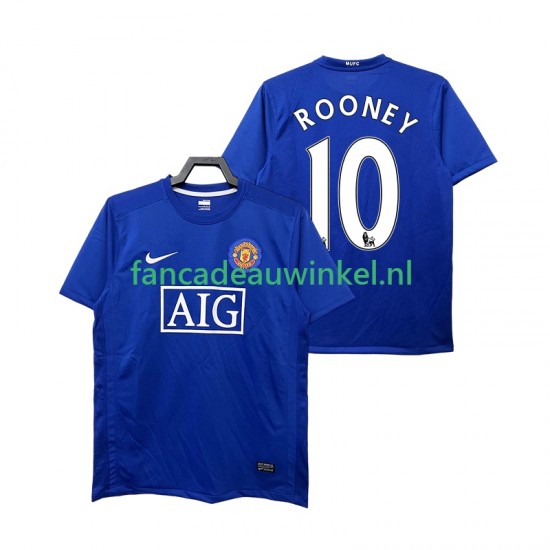 Manchester United Wedstrijdshirt met Korting Rooney 10 2009 Retro 3rd Heren 2008 Korte Mouw