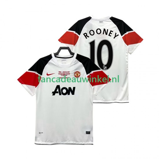 Manchester United Wedstrijdshirt met Korting Rooney 10 Champions League 2012 Retro 3rd Heren 2011 Korte Mouw