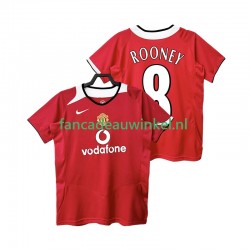Manchester United Wedstrijdshirt met Korting Rooney 8 2005 Retro Thuis Heren 2006 Korte Mouw