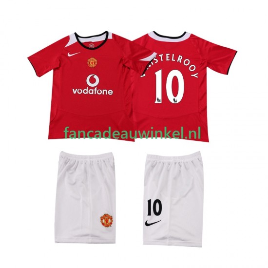 Manchester United Wedstrijdshirt met Korting Ruud van Nistelrooy 2005 Retro Thuis Kind 2006 Korte Mouw