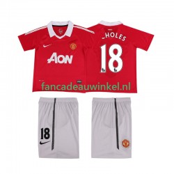 Manchester United Wedstrijdshirt met Korting SCHOLES 18 Retro Thuis Kind 2011 2010 Korte Mouw