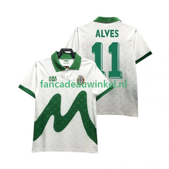 Mexico Wedstrijdshirt met Korting ALVES 11 1995 Retro Uit Heren Korte Mouw