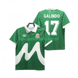 Mexico Wedstrijdshirt met Korting GALINDO 17 1995 Retro Thuis Heren Korte Mouw