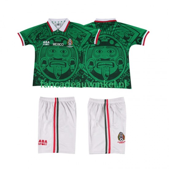 Mexico Wedstrijdshirt met Korting Retro Thuis Kind 1998 Korte Mouw