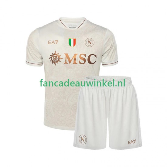 Napoli Wedstrijdshirt met Korting Uit Kind 2025-26 Korte Mouw