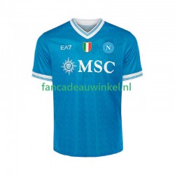 Napoli Wedstrijdshirt met Korting Thuis Heren 2025-26 Korte Mouw