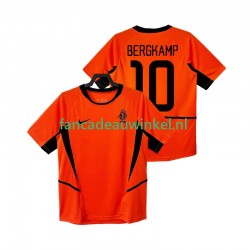 Nederland Wedstrijdshirt met Korting BERGKAMP 10 Retro Thuis Heren 2002 Korte Mouw