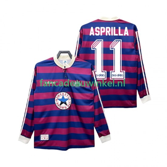 Newcastle United Wedstrijdshirt met Korting ASPRILLA 11 1995 1997 Retro Uit Heren Lange Mouw