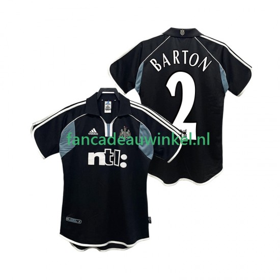 Newcastle United Wedstrijdshirt met Korting BARTON 2 2000 2001 Retro Uit Heren Korte Mouw