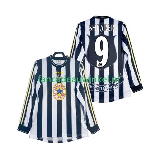 Newcastle United Wedstrijdshirt met Korting SHEARER 9 1997 Retro Thuis Heren 1999 Lange Mouw