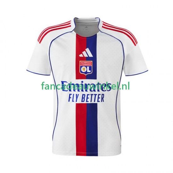 Olympique Lyonnais Wedstrijdshirt met Korting Thuis Heren 2025-26 Korte Mouw
