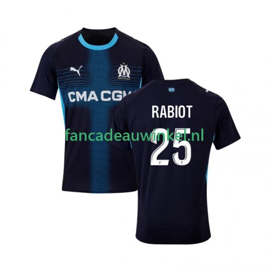 Olympique Marseille Wedstrijdshirt met Korting Adrien Rabiot 25 Uit Heren 2025-26 Korte Mouw
