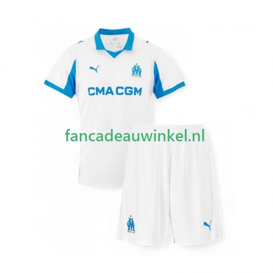 Olympique Marseille Wedstrijdshirt met Korting Thuis Kind 2025-26 Korte Mouw