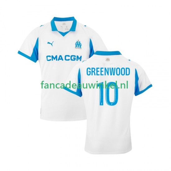 Olympique Marseille Wedstrijdshirt met Korting Mason Greenwood 10 Thuis Heren 2025-26 Korte Mouw