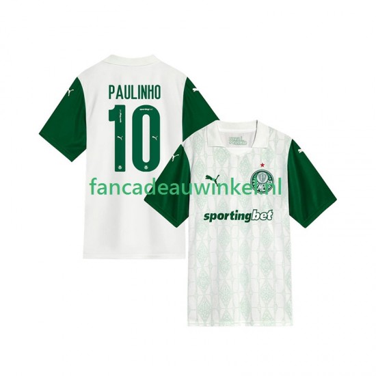 Palmeiras Wedstrijdshirt met Korting Paulinho 10 Uit Heren 2025-26 Korte Mouw