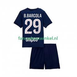 Paris Saint-Germain Wedstrijdshirt met Korting Bradley Barcola 29 Thuis Kind 2025-26 Korte Mouw