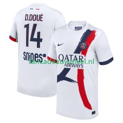 Paris Saint-Germain Wedstrijdshirt met Korting Desire Doue 14 Uit Heren 2025-26 Korte Mouw