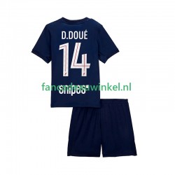Paris Saint-Germain Wedstrijdshirt met Korting Desire Doue 14 Thuis Kind 2025-26 Korte Mouw