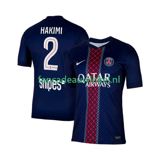 Paris Saint-Germain Wedstrijdshirt met Korting Hakimi 2 Thuis Heren 2025-26 Korte Mouw