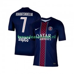Paris Saint-Germain Wedstrijdshirt met Korting Khvicha Kvaratskhelia 7 Thuis Heren 2025-26 Korte Mouw