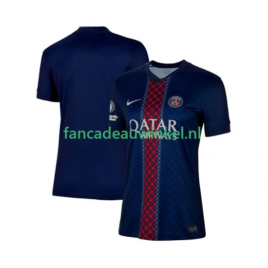 Paris Saint-Germain Wedstrijdshirt met Korting Thuis Dames 2025-26 Korte Mouw