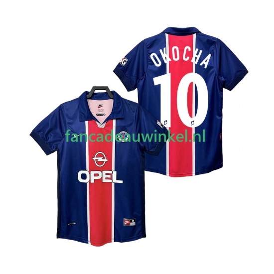 Paris Saint-Germain Wedstrijdshirt met Korting OKOCHA 10 Retro Thuis Heren 1998 1999 Korte Mouw