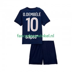 Paris Saint-Germain Wedstrijdshirt met Korting Ousmane Dembele 10 Thuis Kind 2025-26 Korte Mouw