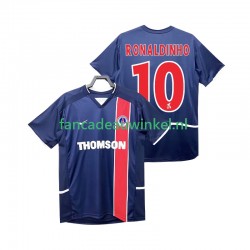 Paris Saint-Germain Wedstrijdshirt met Korting RONALDINHO 10 2003 Retro Thuis Heren 2002 Korte Mouw