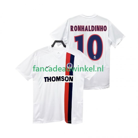 Paris Saint-Germain Wedstrijdshirt met Korting RONHALDINHO 10 2003 Retro Uit Heren 2002 Korte Mouw