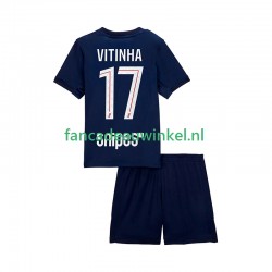 Paris Saint-Germain Wedstrijdshirt met Korting Vitinha 17 Thuis Kind 2025-26 Korte Mouw