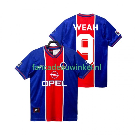 Paris Saint-Germain Wedstrijdshirt met Korting WEAH 9 1995 1996 Retro Thuis Heren Korte Mouw