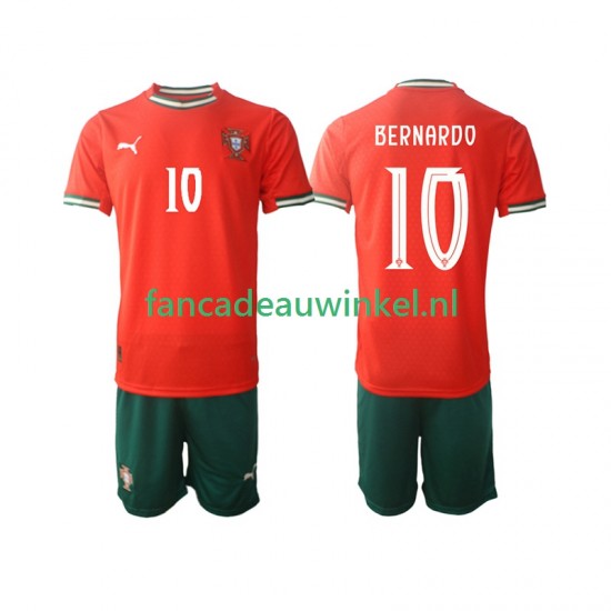 Portugal Wedstrijdshirt met Korting Bernardo Silva 10 Thuis Kind 2025-26 Korte Mouw