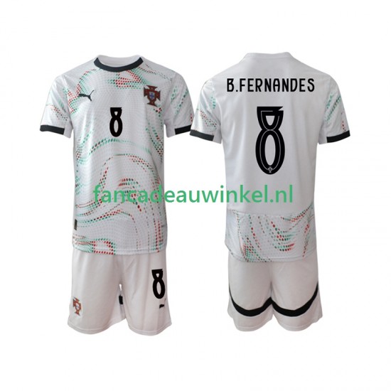 Portugal Wedstrijdshirt met Korting Bruno Fernandes 8 Uit Kind 2025-26 Korte Mouw