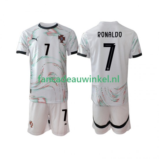 Portugal Wedstrijdshirt met Korting Cristiano Ronaldo 7 Uit Kind 2025 Korte Mouw