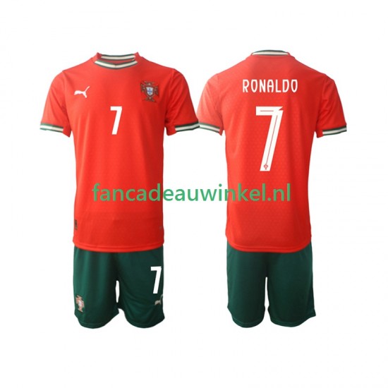 Portugal Wedstrijdshirt met Korting Cristiano Ronaldo 7 Thuis Kind 2025 Korte Mouw